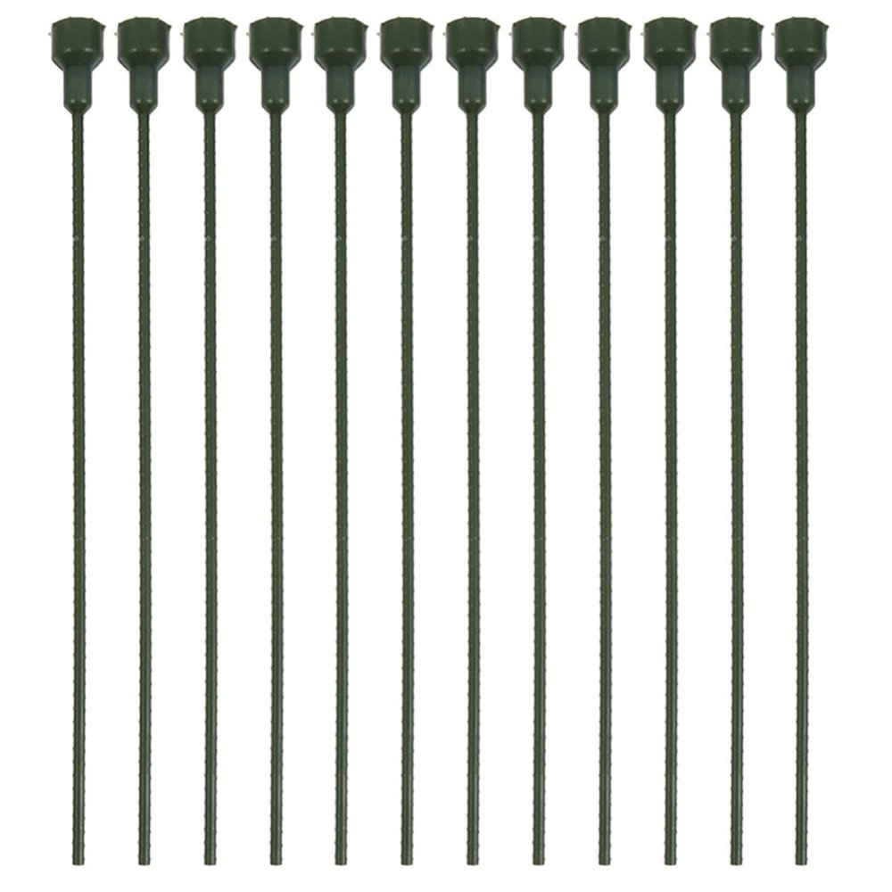 DOITOOL DIY Adjustable-Length Green Plastic Flower Stem Holders, 12 Pieces