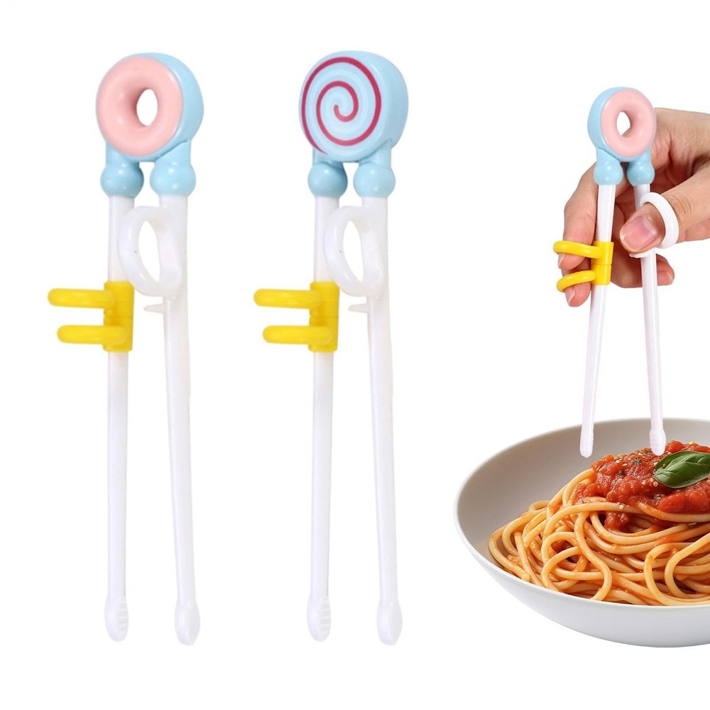 Training Chopsticks for Kids - 2 Pairs Reusable Learning Aids