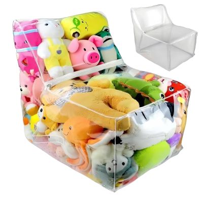 Stuffed Animal Storage Bean Bag, Transparent, Waterproof, Large Capacity