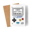 Kiddle-Design Personalized Gamer 50th Birthday Card with Name and Age view 1