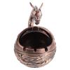 BESTOYARD Vintage Copper Ashtray with Lid, Windproof Design, Deep Slots and Wide Rim view 1