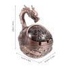BESTOYARD Vintage Copper Ashtray with Lid, Windproof Design, Deep Slots and Wide Rim view 2