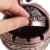 BESTOYARD Vintage Copper Ashtray with Lid, Windproof Design, Deep Slots and Wide Rim view 3