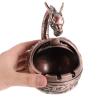 BESTOYARD Vintage Copper Ashtray with Lid, Windproof Design, Deep Slots and Wide Rim view 4
