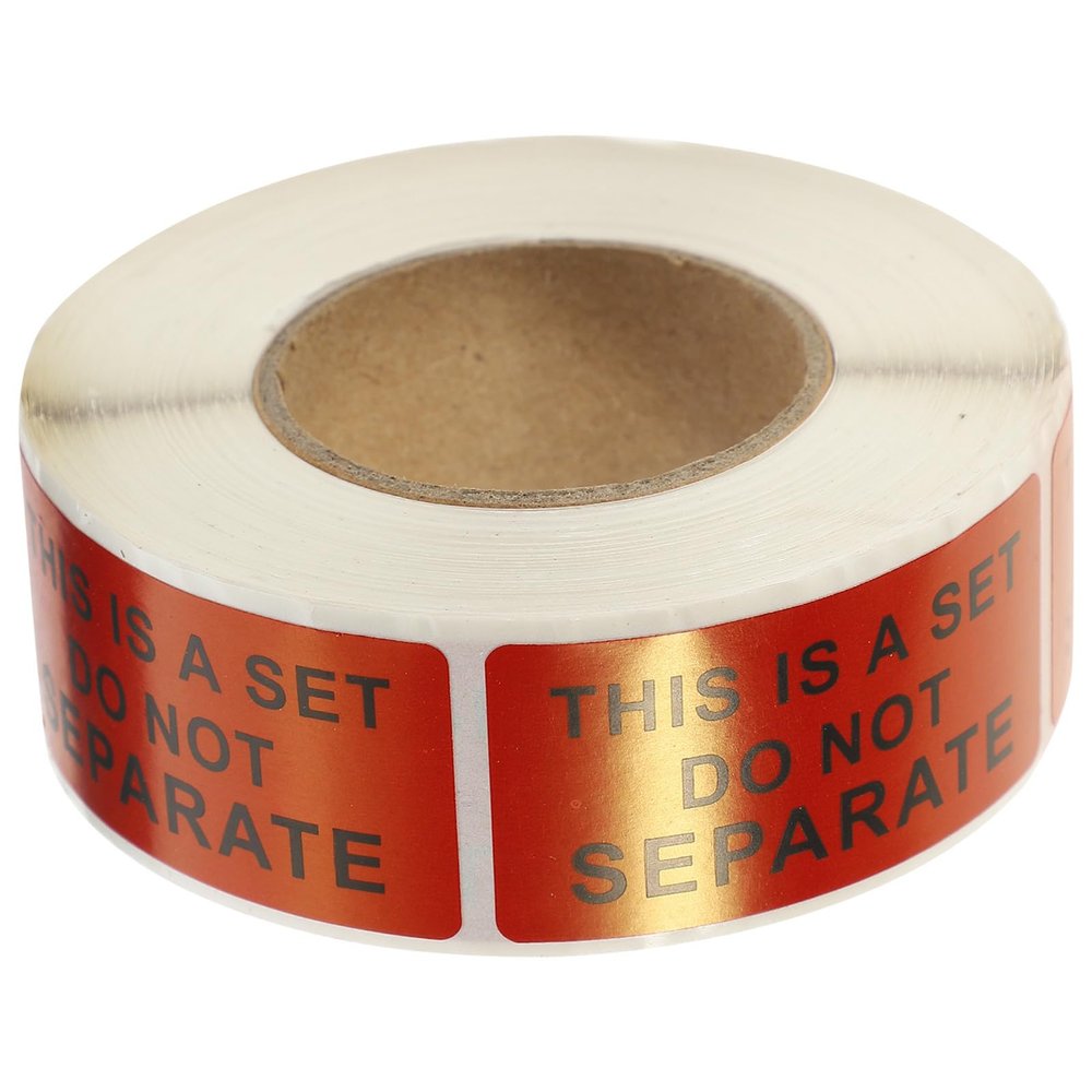 Alasum Self-Adhesive Shipping Stickers, Bright Red, Strong Adhesion, Coated Paper, 1 Roll, Do Not Bend