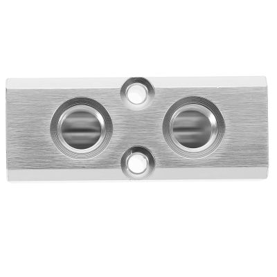 Levemolo Pneumatic Manifold Block, Iron and Zinc Alloy, Silver
