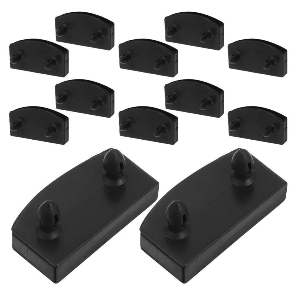 FRCOLOR 12 Black Plastic End Caps for Wooden Bed Slats