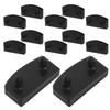 FRCOLOR 12 Black Plastic End Caps for Wooden Bed Slats view 1