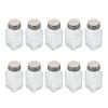 LIFKICH Spice Bottles, 10-Piece Set, Glass and Stainless Steel Salt and Pepper Shakers, Compact Size for the Kitchen view 1