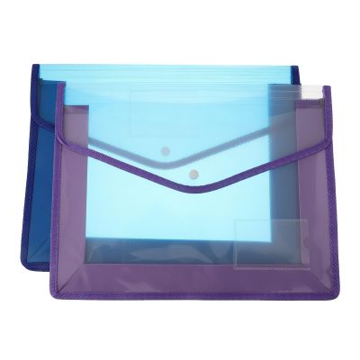 Kichvoe 2-Piece Large-Capacity Document Pouch Organizer, Random Color