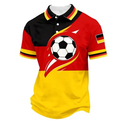 Germany Car Flag, Men's 2026 Retro Football Jersey T-Shirt, Short Sleeve, M, Watermelon Red