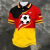 Germany Car Flag, Men's 2026 Retro Football Jersey T-Shirt, Short Sleeve, M, Watermelon Red view 2