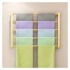 5-Tier Metal Rack for Gift Wrap, Wall-Mounted, Gold view 2