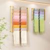 5-Tier Metal Rack for Gift Wrap, Wall-Mounted, Gold view 3