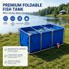 JINGSHIQIAOPL Foldable PVC Fish Pond with Galvanized Steel Frame, Drain Valve Included, 300 x 200 x 50 cm view 3