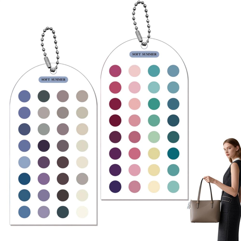Color Palette Cards - 12 Seasonal Color Analysis Templates