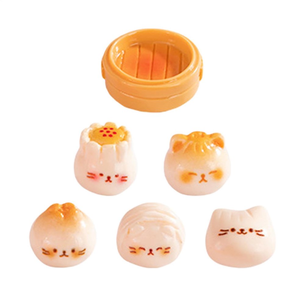 Mini Bun Statue - Realistic Hanging Food Ornaments