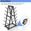 Yoga Mat Storage Rack – Heavy-Duty Steel Freestanding Holder, 6-Tier, Black view 4