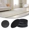 10 Reusable Double-Sided Carpet Gripper Pads, Non-Slip, Washable, No Adhesive for Hard Floors, 6 cm, Black view 4