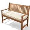 YFHT 5 cm Thick Bench Cushion, 105 x 40 cm, Broken White view 1