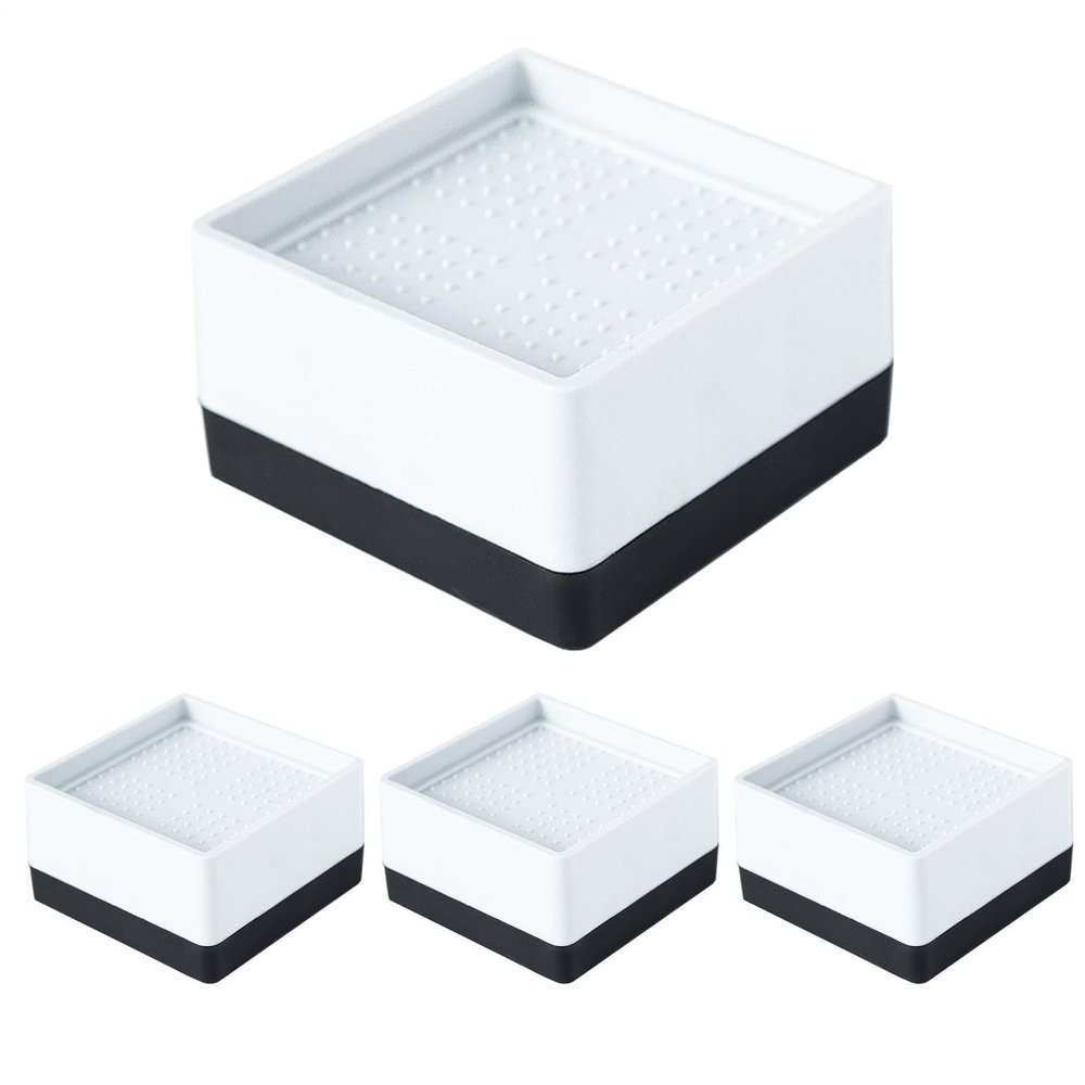 Furniture Risers for Legs, 4-Piece Set, Square Furniture Leg Extenders