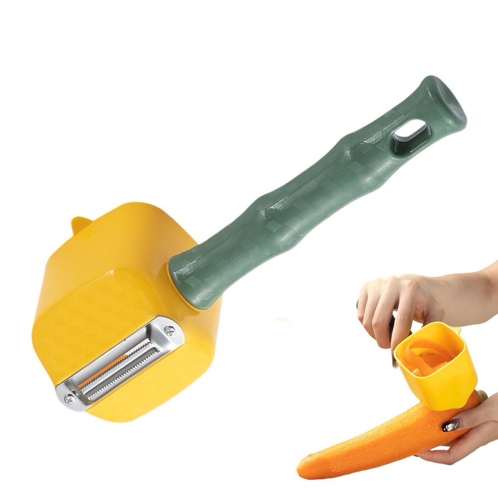 Ergonomic Peeler with Catch Container