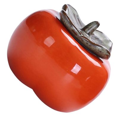 VICASKY Persimmon-Shaped Ceramic Tea Canister