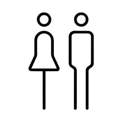 Men's and Women's Restroom Signs