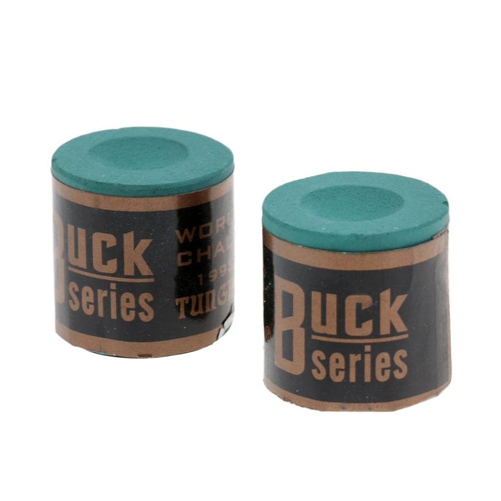 FytStycale 2-Pack Green Billiard Chalk for Snooker and Pool Cues