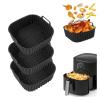 Reusable Square Nonstick Silicone Liners for 4–7 QT Air Fryers view 3