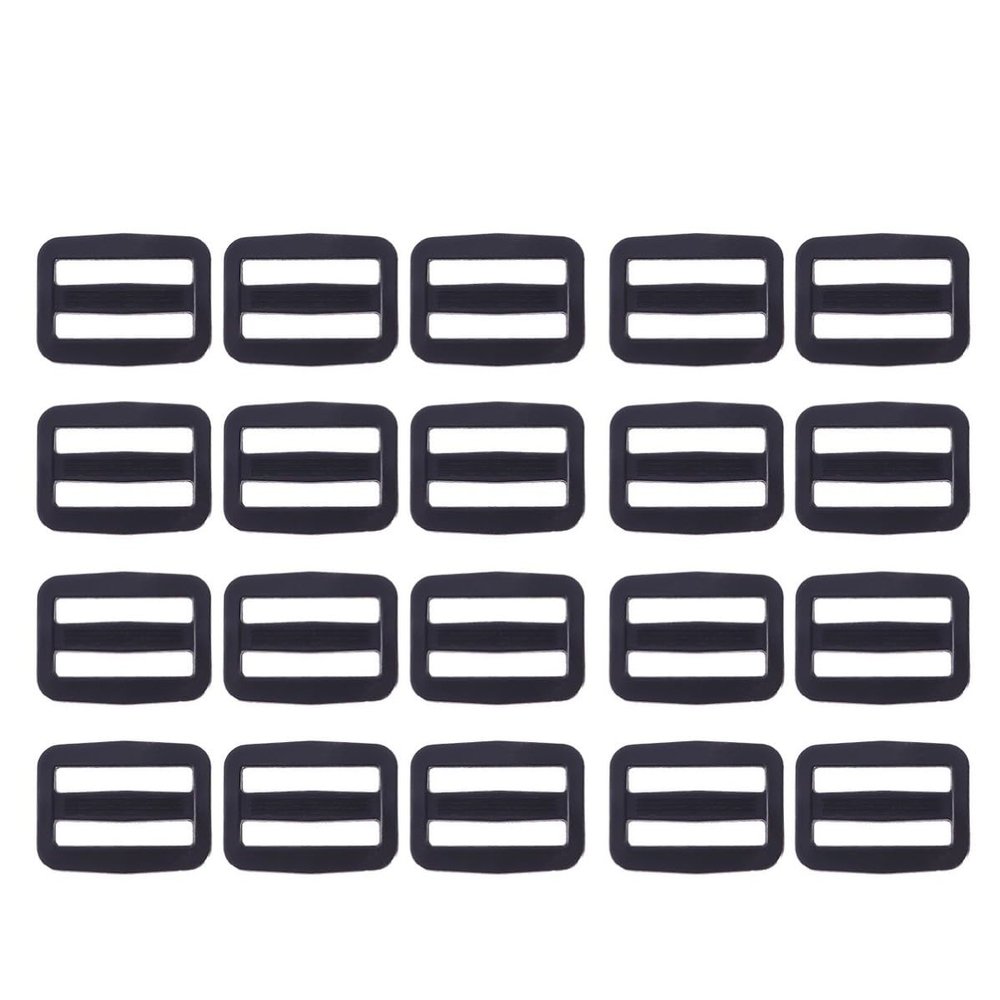 MOKKHNB 20 Pack Plastic Cord Locks with Spring Black