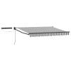 Electric Awning 3.5 x 2 m, Anthracite and White, with Aluminum Frame, Solar Panel and Remote Control view 2