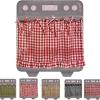 GANCEI Handmade 100% Cotton Oven Skirt with Bow Ties, 54.3 x 76.2 cm, Stove Cover for Concealing Clutter, Green (Pink) view 4