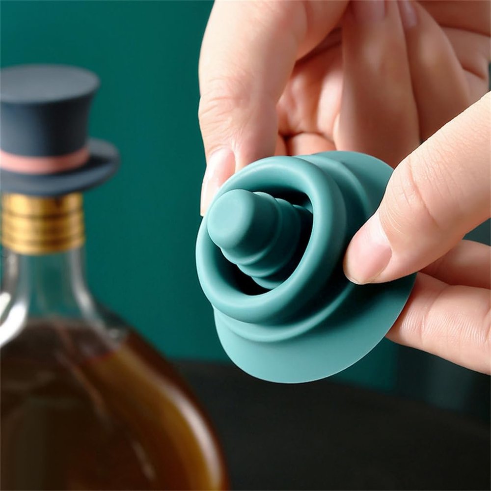 LIXSAZSE Silicone Champagne Bottle Stopper