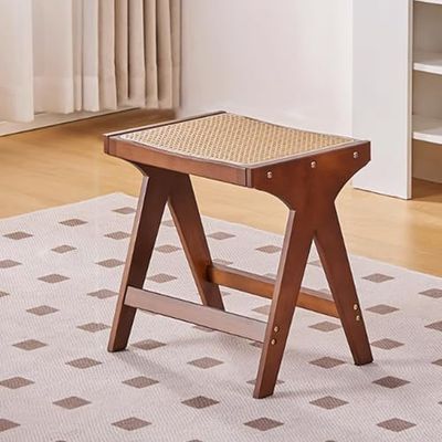 Bamboo Rattan Entryway Bench – Rustic Farmhouse, Mid-Century Modern
