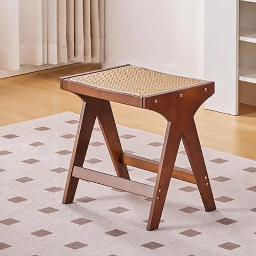 Bamboo Rattan Entryway Bench – Rustic Farmhouse, Mid-Century Modern