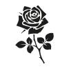 Unique Fun Toilet Sticker with Flower Pattern view 1