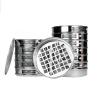 Labor Gravel Test Sieve, 30 cm Diameter, Stainless Steel, with Pan and Lid view 1