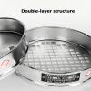 Labor Gravel Test Sieve, 30 cm Diameter, Stainless Steel, with Pan and Lid view 2