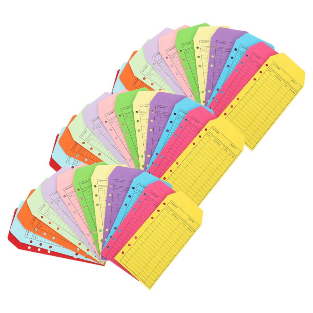 Yardwe 36-Piece Set of Colorful Paper Budget Envelopes