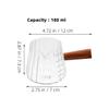 MUSISALY 180 ml Glass Measuring Cups with Wooden Handles, 2-Piece Set view 2