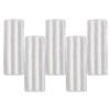 STOBAZA 5 Reusable Microfiber Floor Mop Heads with Self-Adhesive Design and Stylish Stripe Pattern, Washable Replacement Pads for Wet and Dry Cleaning at Home view 1