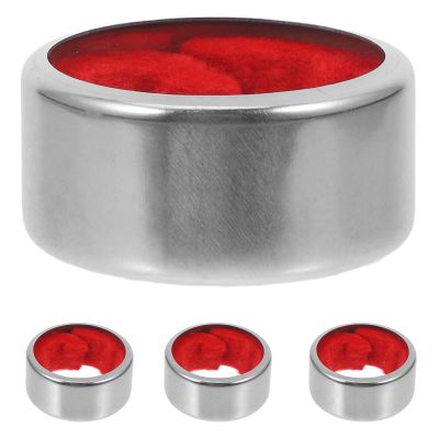 Gadpiparty Stainless Steel Wine Bottle Rings, Portable, Spill-Proof, Elegant Silver Finish, 4 Pieces