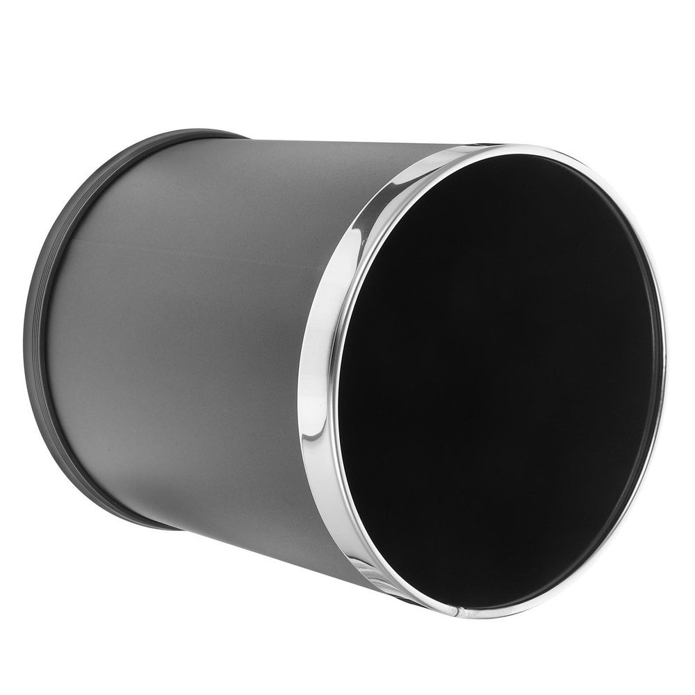 ibasenice Black Iron Kitchen Trash Can, Sturdy and Multifunctional