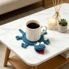 Crocheted Yarn Coaster view 2