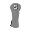 Durable Knitted Golf Wood Club Headcover, Gray/Black view 1