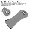 Durable Knitted Golf Wood Club Headcover, Gray/Black view 2