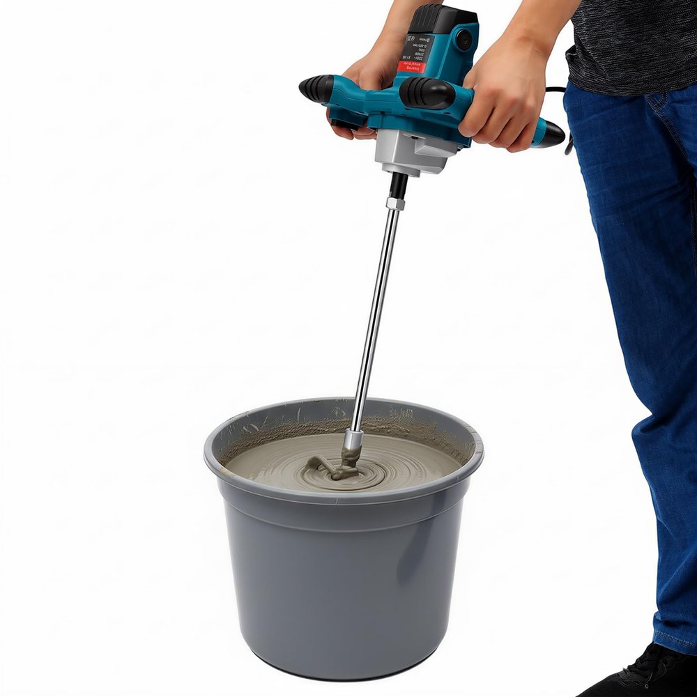 2100W Mortar Mixer, 6-Speed, 0–800 RPM, M14 Spiral Rod, 120 mm Paddle