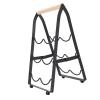 Funien Folding 3-Tier Tabletop Wine Rack, Iron and Wood view 1