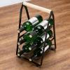 Funien Folding 3-Tier Tabletop Wine Rack, Iron and Wood view 3